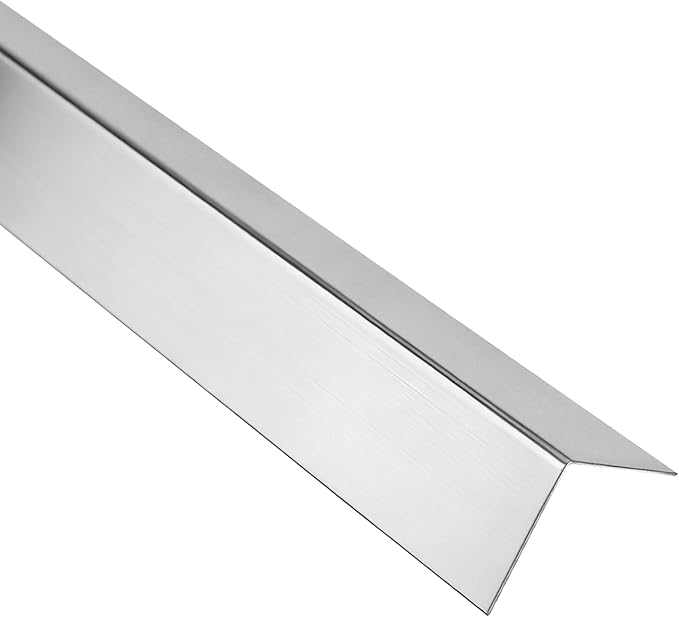 10 Pieces 1-1/8 x 48Inch Wall Corner Protector Guards, Stainless Steel Walls Edge Protector for Walls, Cabinet, Door Frame Protection, Adhesive Tape Not Included