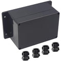 Junction Box IP65 Waterproof ABS Plastic Electrical Project Case Power Junction Boxes, Project Box with Fixed Ear Black 6.3x4.33x3.54 inch (160 x 110 x90 mm)