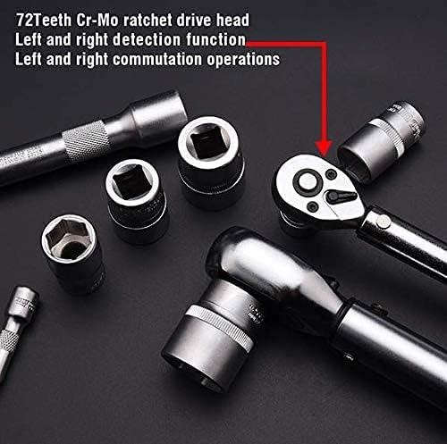 Edward Tools Torque Wrench Set 1/2-inch Drive Click Torque Wrench, 10-110 Nm, 72 Teeth Ratchet Wheel, 19-inch Heavy Duty Wrench