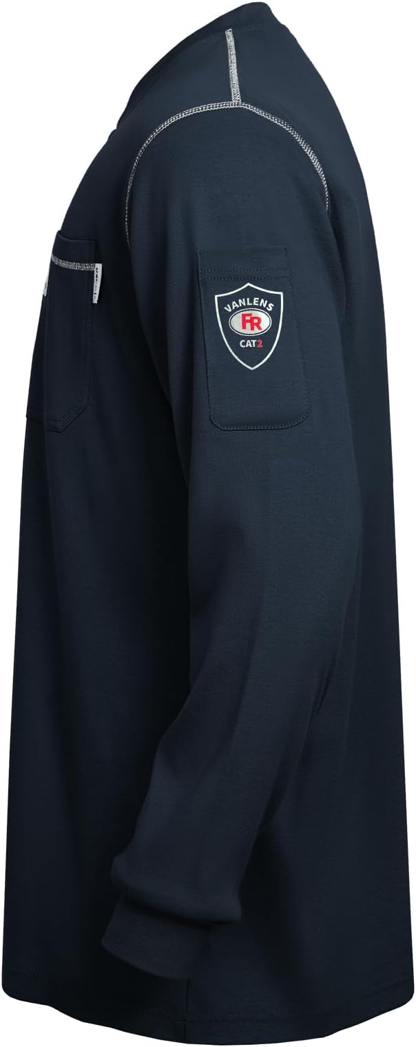 FR Shirts for Men CAT2/HRC2 Flame Resistant Shirts 6.5oz Light Weight Long Sleeve Fire Retardant Shirts