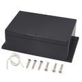 Zulkit Junction Box ABS Plastic Dustproof Waterproof IP65 Universal Electrical Boxes Project Enclosure with Fixed Ear Black 10.4 x 7.2 x 3.7 Inch (263 x 182 x 95 mm) (Pack of 1)
