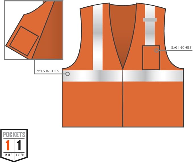 Ergodyne GloWear 8210Z ANSI Economy High Visibility Lime Reflective Safety Vest, Zipper Closure, 3-Pack