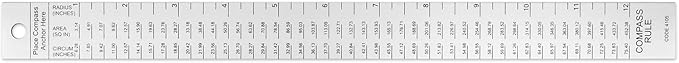 Alumicolor Aluminum Compass 12 inch Ruler Kit Tools for Geometry, Engineering, Drawing and Architecture