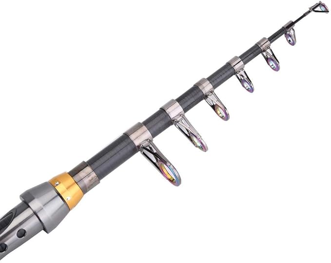 Alomejor Telescopic Fishing Rod,Portable Lightweight Compact,Carbon Fiber Rod for Travelers Campers Fishing Trips Camping Adventures