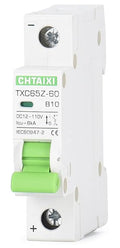 12V-110V DC Miniature Circuit Breaker, 10 Amp 1 Pole Battery Breaker Protector for Solar PV System and RV, Thermal Magnetic Trip, DIN-Rail/Surface Mount, Chtaixi DC Disconnect Switch B10