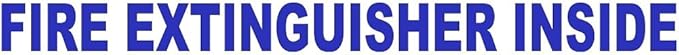 Fire Extinguisher Inside 1x12 Trucking Business Vinyl Decal Sticker Blue