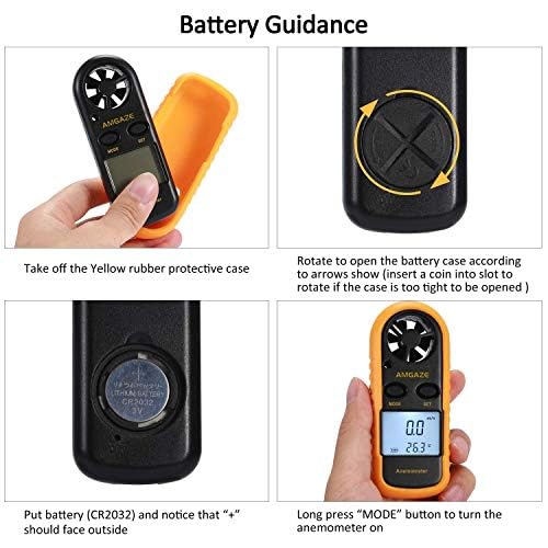 Anemometer Handheld, Lightweight air Velocity Measurement Thermometer, Digital LCD Backlight Anemometer, Suitable for Weather, Windsurfing, Kite, Sailing, Surfing, Fishing