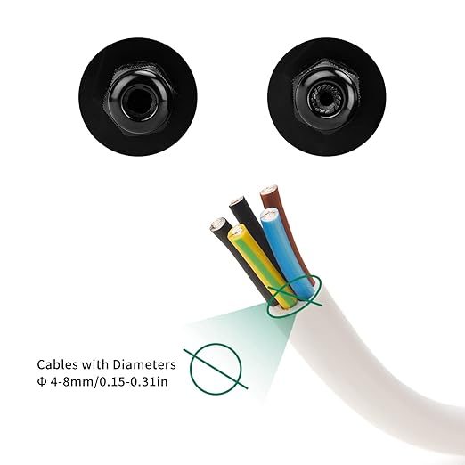 ABS IP67 Waterproof Dustproof Electrical Junction Box, with 15A 600V Barrier Terminal Cable Connector, 1 in/1 Out Power Junction Box（3.93 * 2.67 * 1.96in）