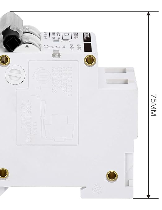 DIHOOL Solar Disconnect Switch, 100 Amp 2 Pole, DIN Rail Mount, Non Polarized, 12V 24V 48V 400V, AC/DC Circuit Breaker, RV Battery Isolator, PV Array MCB, Thermal Magnetic Trip