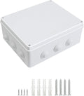 LeMotech ABS Plastic Dustproof Waterproof IP65 Junction Box Universal Electrical Project Enclosure White 11.8 x 9.8 x 4.7 inch (300 x 250 x 120 mm)