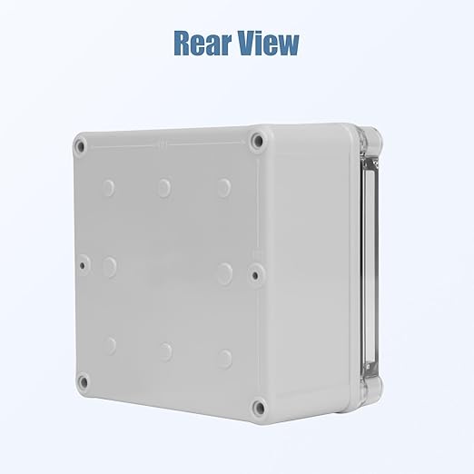 LeMotech Junction Box IP67 Waterproof Dustproof Electrical Box Project Box DIY Enclosure Gray with Transparent Clear Cover, External Size 4.9x4.9x3.0in (125x125x75mm)