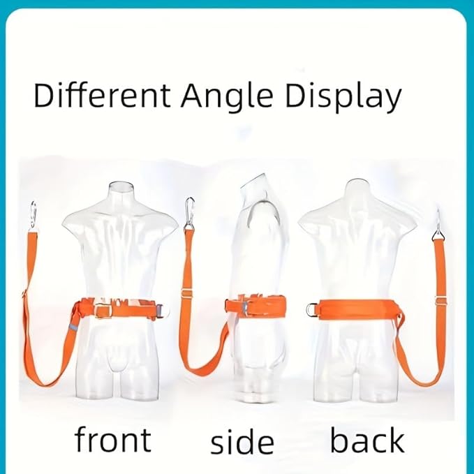 HUAWELL Safety Belt with Adjustable Lanyard, Tree Climbing Harness Protective Gear, Personal Protection Fall Arrest Kit