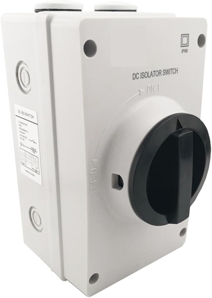 IP66 Outdoor 1500V 32A 63A 80A 100A 4P Solar PV DC Isolator disconnector Switch (Size : 4P, Color : 32A_1000V)