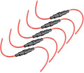 uxcell Inline Screw Type Fuse Holder 20 Gauge AWG 5Pcs for 5mm x 20mm Tube Fuse