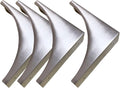 Corner Guards, Metal Corner Protectors for Furniture, Vintage Decorative Corner Guards for Box Table Doors Wood Furniture Edge Cover Safety Guard Pack of 4 Brushed Silver Finish Corner