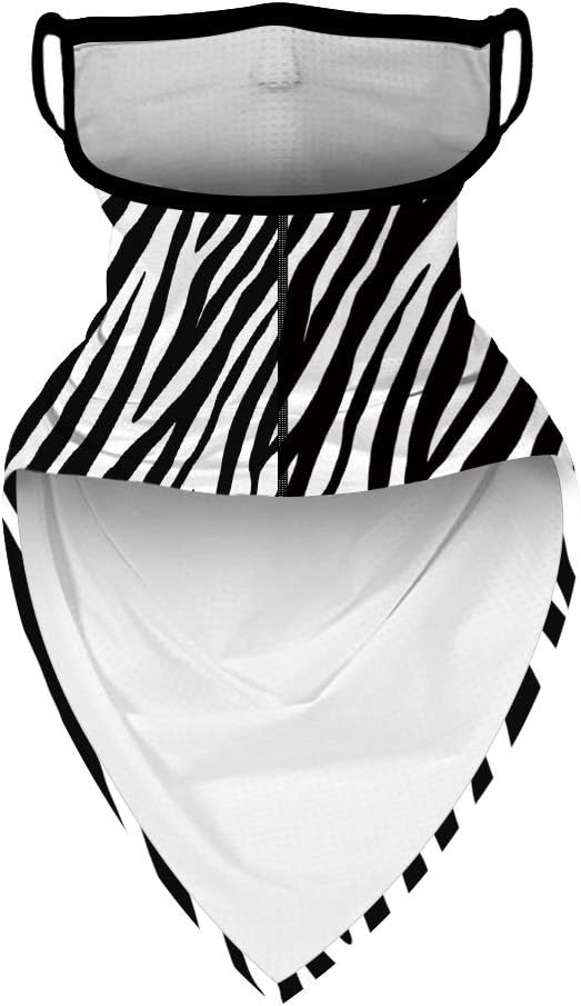 YAYOUREL Neck Gaiter Face Mask Bandanas for Men Women UV Face Scarf Cover Ear Loop Hole Facemask for Fishing Running Cycling