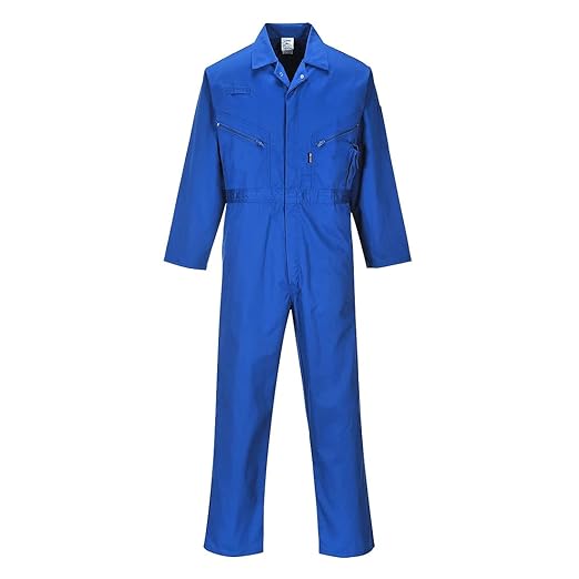 Portwest C813 Men's Work Coveralls - Liverpool Lightweight Polycotton Safety Coverall with Zip and Pockets Black, 3X-Large