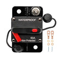 60A Circuit Breaker, 12V-48V DC Manual Reset Waterproof Breaker Switch for Automotive/Boat/ATV/Trailer, Trolling Motor, Stereo Audio, Battery & Solar Systems Inline Fuse (1-CB5-60A)