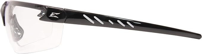 Edge DZ111VS-G2 Zorge G2 Wrap-Around Anti-Fog/Vapor Shield Safety Glasses, Anti-Scratch, Non-Slip, UV 400, Military Grade, ANSI/ISEA & MCEPS Compliant, 5.04" Wide, Black Frame/Clear Lens