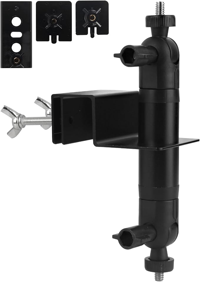 2-in-1 Gutter Mount for Battery Video Cameras & Solar Panels – Adjustable 360° Rotation, 90° Tilt, No-Drill Outdoor Mount for Stick Up Cam, Spotlight Cam, Solar Panel, 1 Pack
