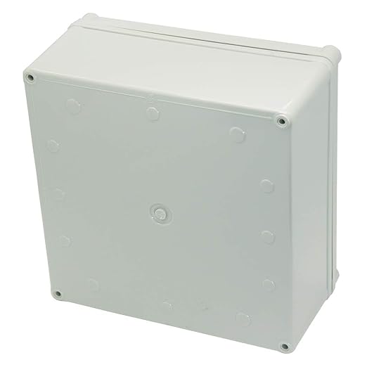 Zulkit Junction Box ABS Plastic Dustproof Waterproof IP67 Junction Boxes Universal Electrical Project Enclosure DIY Electronic Project Box Grey 7.87 x 7.87 x 3.74 inch (200 x 200 x 95 mm)