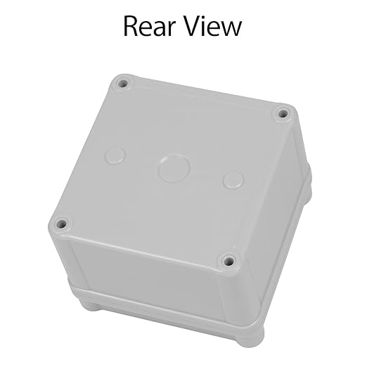 Junction Box，3.9"x 3.9"x 3" Outdoor Electrical Box with Mounting Plate, IP67 Dustproof Waterproof ABS Plastic Project Box, DIY Electrical Enclosure Gray (100x 100x 75 mm)