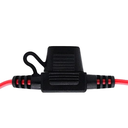 VANTRONIK Waterproof Mini Inline Fuse Holder with 16 Gauge AWG Wire 12 Inches Long, Fit for ATM Blade Small Fuse in Vehicle/Boat/RV/Tractor, 10 Pack
