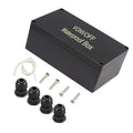 Electrical Box, Universal Junction Box,Dustproof Waterproof IP67 ABS Plastic Box,with 4pcs x M16 Cable Gland,6.2" x 3.5" x 2.4"/158 x 90 x 60mm,Black