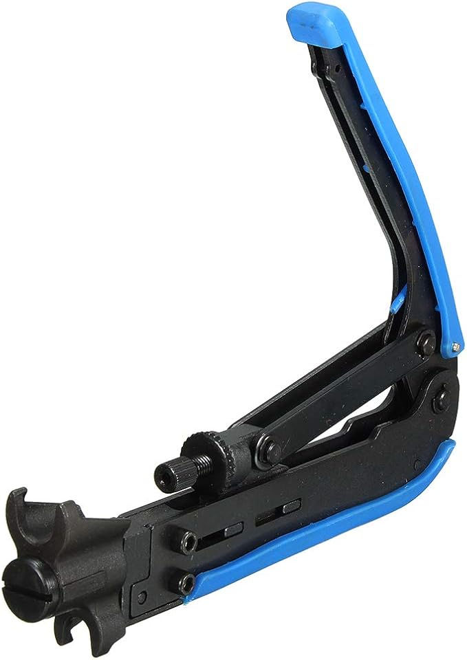 RG6 Compression Tool Coax Cable Crimper Kit RG6 RG11 RG59 F81 with 20PCS F Compression Connectors - BlueYellow