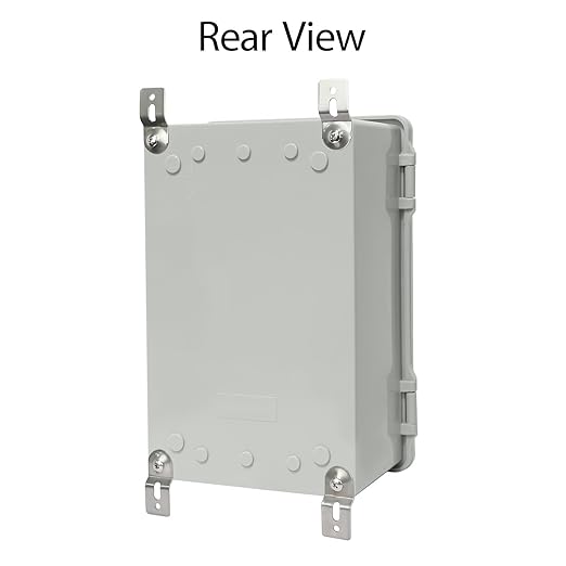 Junction Box IP65 Waterproof Electrical Box Outdoor ABS Plastic Project Box Hinged Shell Universal Enclosure Box with Mounting Plate, Wall Brackets, Cable Glands 11.4" x 7.5" x 5.5"