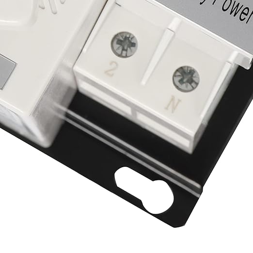 Dual Power Automatic Transfer Switch 63A 2P/4P 110V Generator Changeover Switch Tool Electronic Power Circuit Breaker Controller 50HZ/60HZ (2P/63A White)