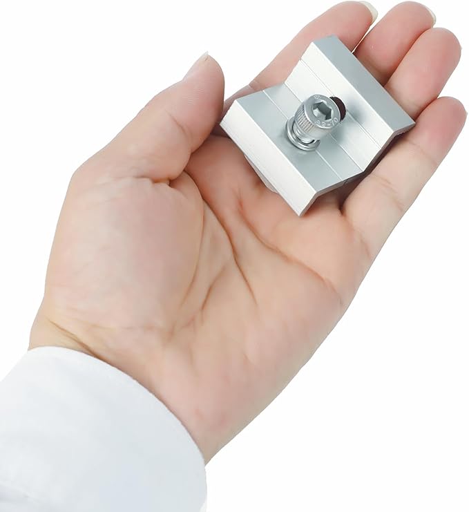Solar Panel Roof Mounting Kit,Complete 2 Panel Solar Rack System for Side by Side DIY Installation,Universal Mounting Rails and Clamps for Asphalt Shingle or Metal Roofs, 6x 4.72″ Short Mounting Rails