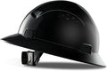 PACIFIC PPE Full Brim Hard Hat, OSHA Construction Safety Helmet Certified to ANSI Z89, 4 Point Adjustable Ratchet Suspension, Class E, G & C, Black