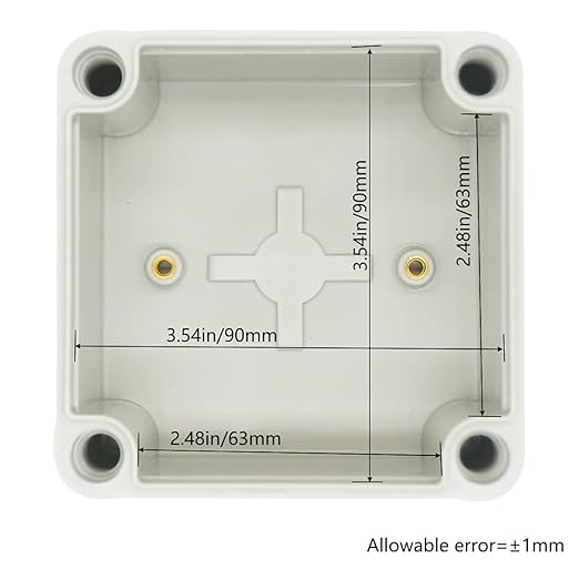 Zulkit Junction Box ABS Plastic Dustproof Waterproof IP67 Junction Boxes Universal Electrical Project Enclosure DIY Electronic Project Box Grey 3.94 x 3.94 x 2.95 inch (100 x 100 x 75 mm)