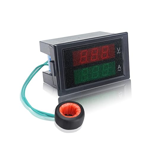 KETOTEK Digital Ammeter Voltmeter AC 80V-300V 100A, 2in1 Multimeter Panel 110V/220V, Volt Amp Meter LED Display Voltage Amperage Detector Tester Gauge with Current Transformer CT