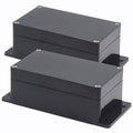 Zulkit Junction Box ABS Plastic Dustproof Waterproof IP65 Universal Electrical Boxes Project Enclosure with Fixed Ear Black 6.22 x 3.54 x 2.36 Inch (158 x 90 x 60mm)(Pack of 2)