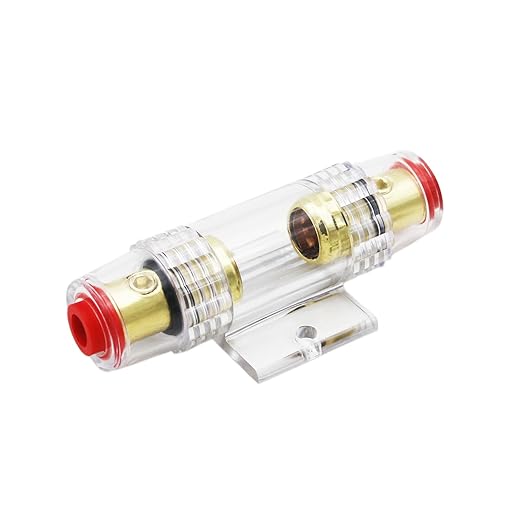 in-line AGU Fuse Holder for 4-10 Gauge AWG Wire / 6 Gauge & 8 Gauge/with Two 60A AGU Fuses for Car Audio/Alarm/Amplifier/Compressors/Auto Parts/Automotive/Marine/Industrial (60Amp, 1 Pack)
