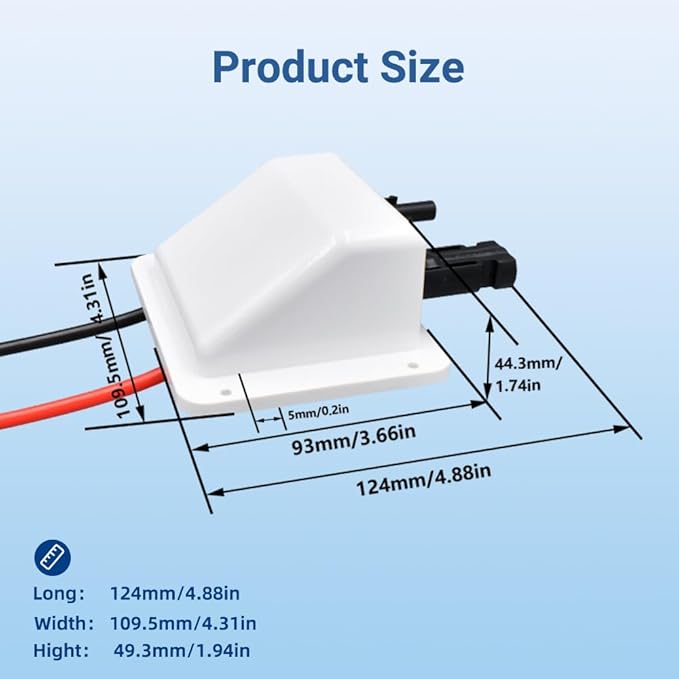 Solar Cable Entry Gland with 10Ft 10AWG Soft Copper Cable,UV Resistance Dual Cable Entry Housing for Solar Project on Rv, Boat,Camper,Van