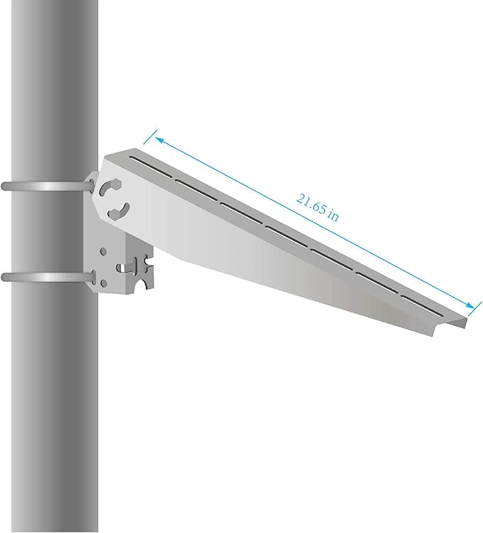 Newpowa Universal Solar Panel Mounting Bracket Single Arm Pole, Wall and Ground Mounts Up to 50W