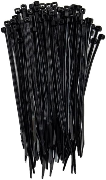 ZipTie.com 6-inch UV Resistant Black Multi-Purpose Cable Tie, 45-lb Tensile Strength, UL 21 Listed, 100-Pack