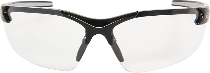 Edge DZ111VS-G2 Zorge G2 Wrap-Around Anti-Fog/Vapor Shield Safety Glasses, Anti-Scratch, Non-Slip, UV 400, Military Grade, ANSI/ISEA & MCEPS Compliant, 5.04" Wide, Black Frame/Clear Lens