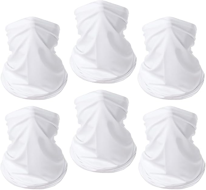 6 Pack Breathable Bandana Face Mask, Summer UV Protection Cooling Neck Gaiter Face Clothing