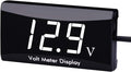 DC 12V Car Digital Voltmeter Gauge - AIMILAR LED Display Voltage Volt Meter for Car Motorcycle (White)