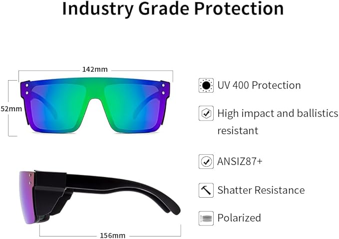 Polarized Sunglasses for Men Women Impact Resistance Z87.1safety UV400 Protection light weight for Workers