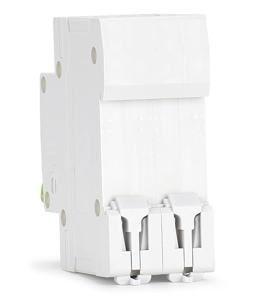 12V-110V DC Miniature Circuit Breaker, 6 Amp 2 Pole Battery Breaker Protector for Solar PV System and RV, Thermal Magnetic Trip, DIN Rail Mount, Chtaixi DC Disconnect Switch B6