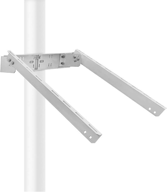Newpowa Universal Solar Panel Heavy Duty Double Arm Pole Wall Mount for 40W-100W Slim Single Module at an tilt Angle from 0-90°