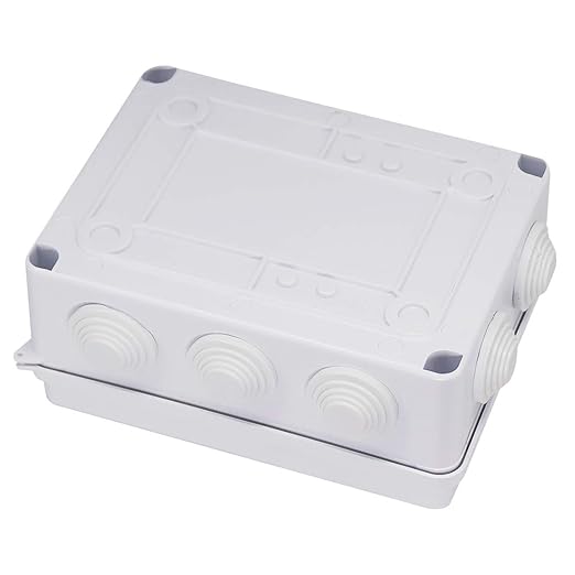 Zulkit Junction Box ABS Plastic Dustproof Waterproof IP65 Universal Electrical Boxes Project Enclosure White 5.9 x 4.3 x 2.8 inch (150 x 110 x 70mm)