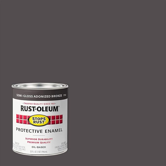 Rust-Oleum 7754502 Protective Enamel Paint Stops Rust, 32-Ounce, Anodized Bronze