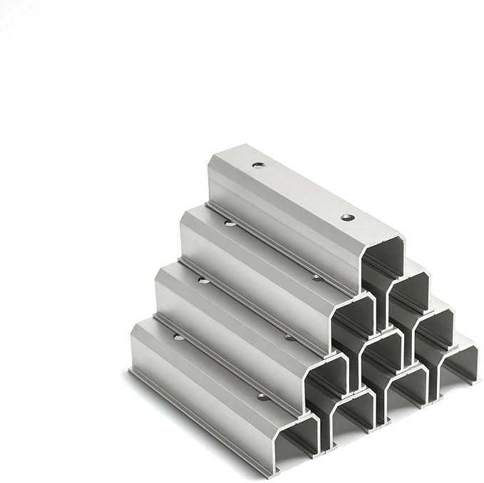 Solar Panel Mounting Brackets Mid and End Clamps and Rails Kit for Roofing Solar Panels of Multiple Sized,Mounting Clamp for Solar Panels Mount PV Modules Fixing Rooftop Installation Support