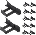 12pcs Solar Panel Mounting Clip Guide and Mud Drain Clamp for Efficient Cleaning